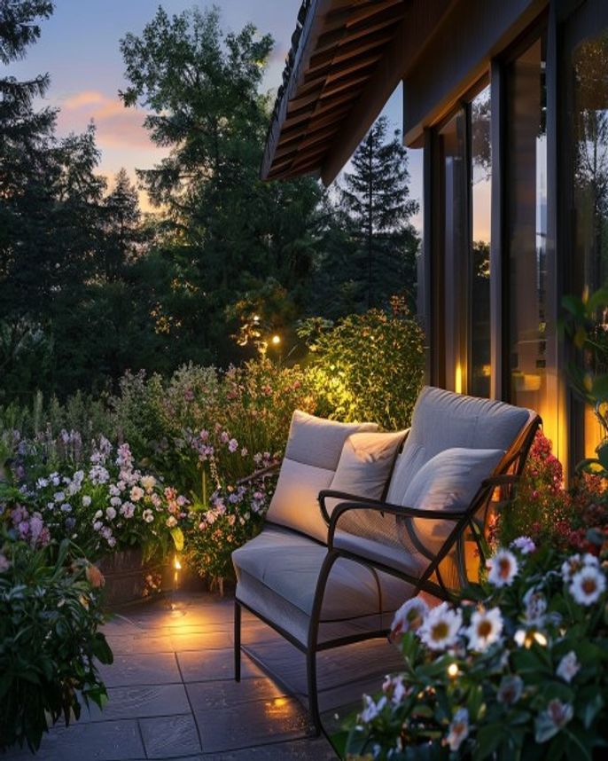 Professional low-voltage landscape lighting in a Pacific Northwest dusk scene — low voltage landscape lighting